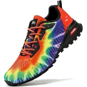 Kricely Men's Size 9/42 Rainbow Trail Running Sneakers Walking Hiking Shoes